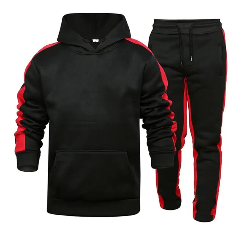 

Men's 2 Piece Tracksuit Color Block Sweatsuit Stripes Casual Winter Long Sleeve Warm Moisture Wicking Breathable Sportswear Suit