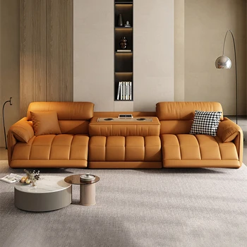 Electric Reclining Leather Sofa 1