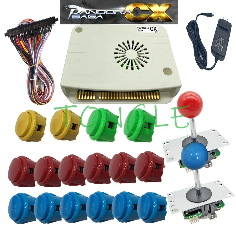 

3D Pandora Saga CX Family Console 2800 In 1 Arcade Jamma Game DIY Kit with Copy SANWA Button Joystick 3P 4P Save Game High Score