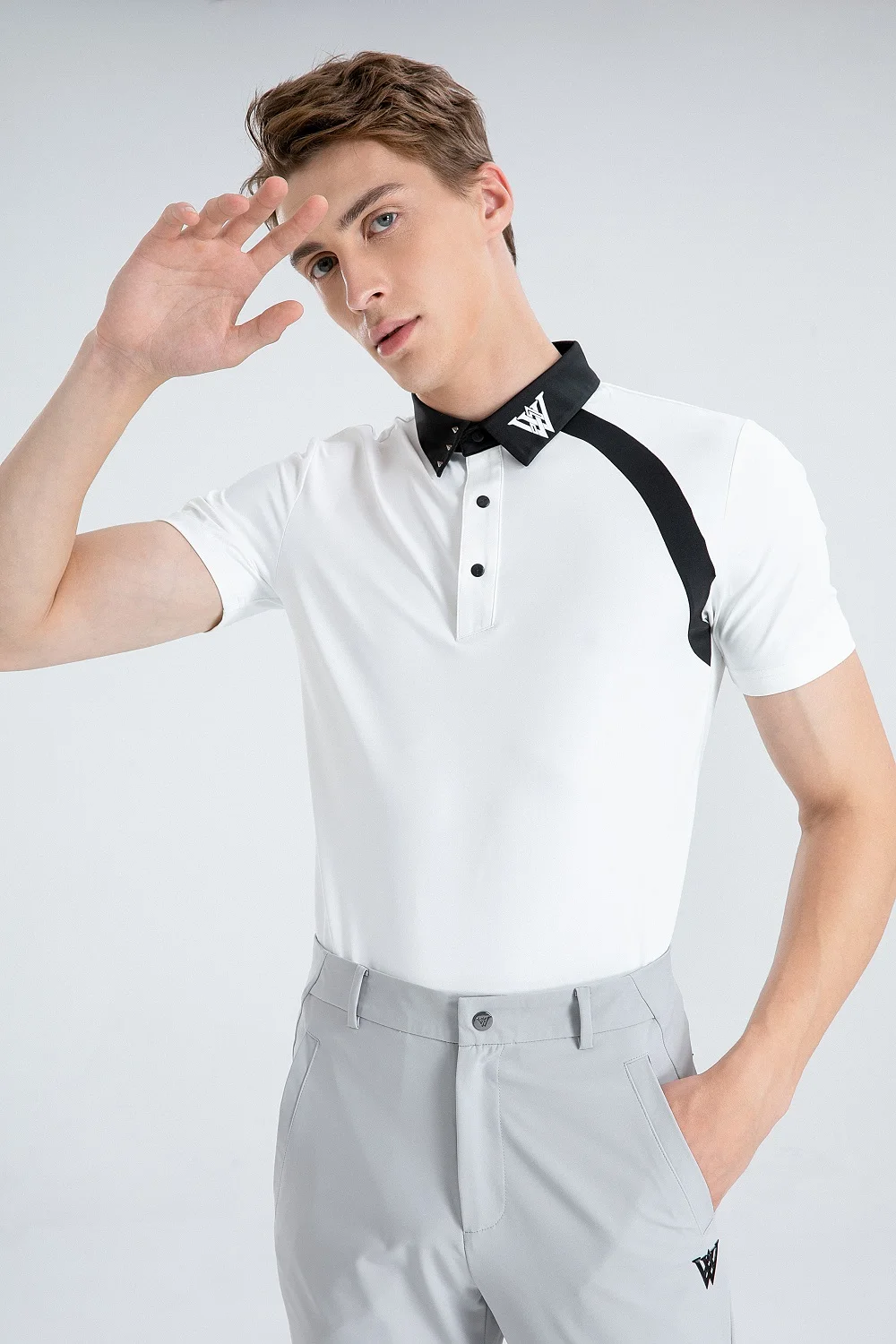 

New golf clothes men's T-shirt short-sleeved sports polo shirt moisture wicking and quick-drying golf jersey