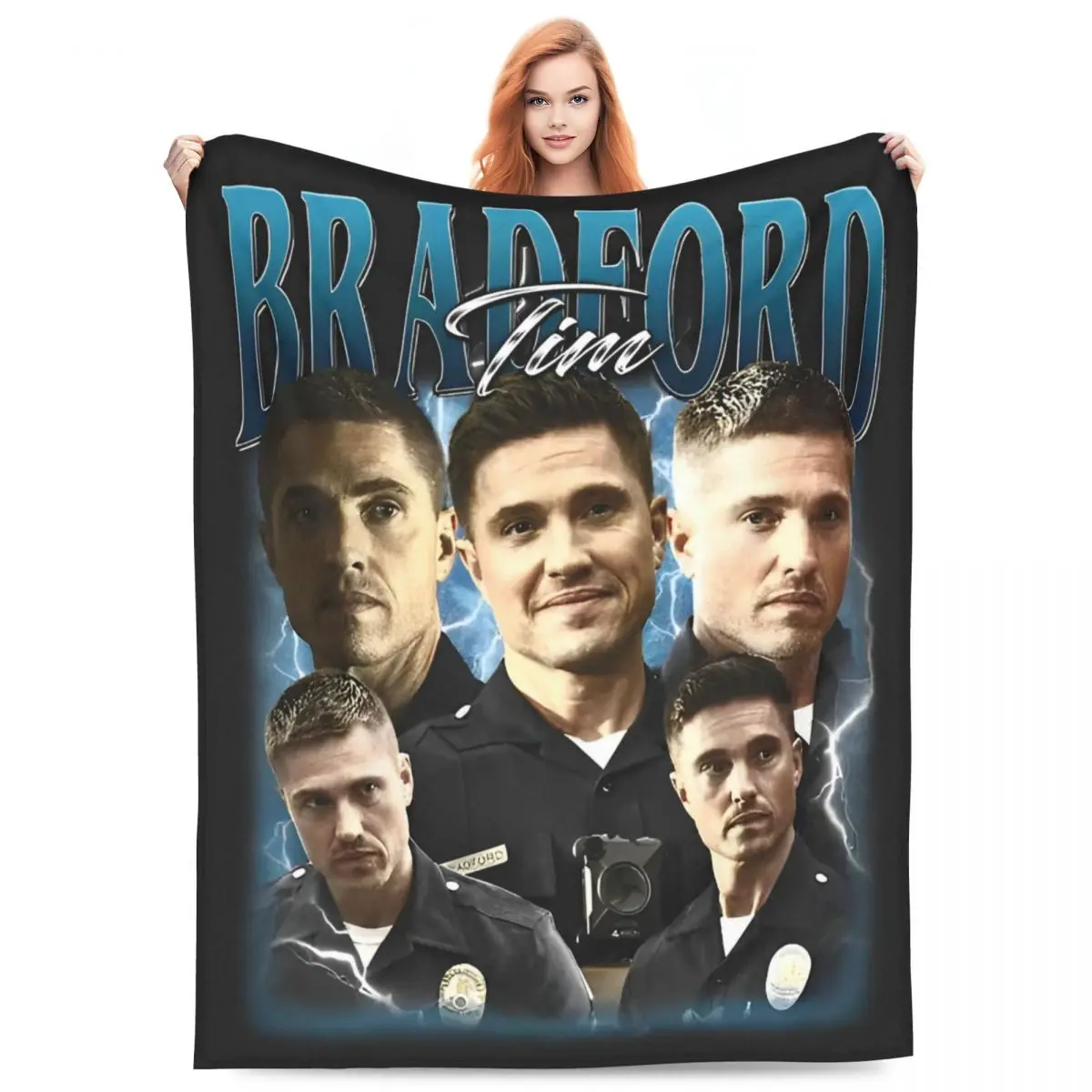 Super Warm Blanket Airplane Travel Tim Bradford Throw Blanket TV Series Flannel Bedspread For Outdoor Comfortable Sofa Bed Cover 2