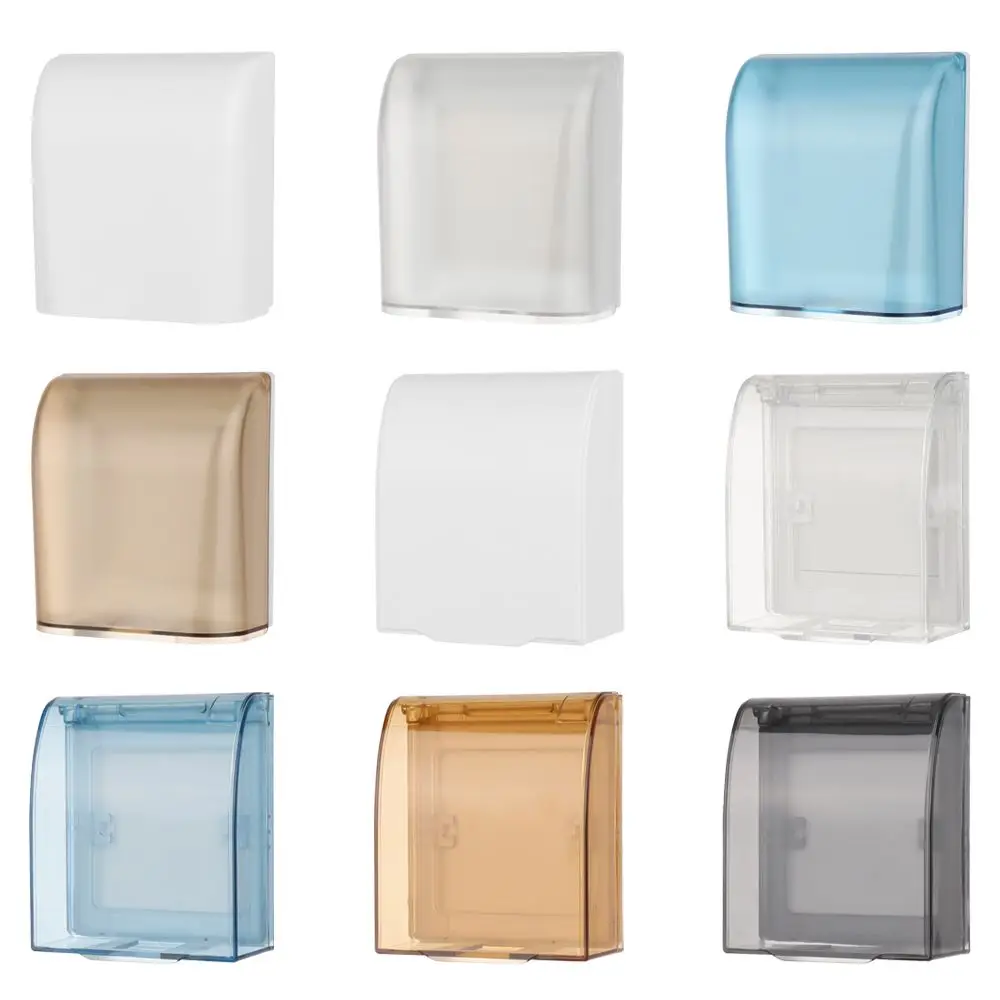 Plastic 86 Type Switch Protection Box Electric Plug Cover Waterproof Power Outlet Splash Box Socket Protector Home Improvement