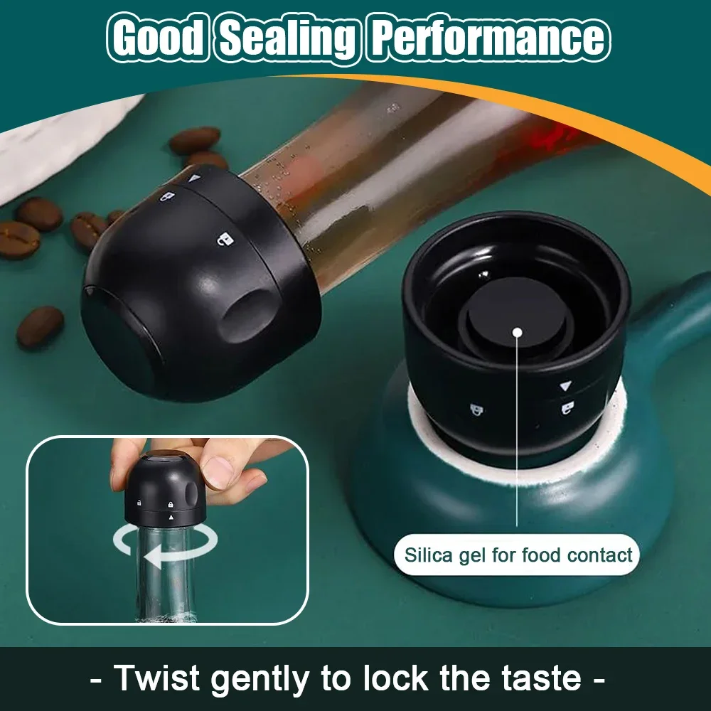 Wine Stopper 1/2PCS Vacuum Red Wine Bottle Cap Stopper Silicone Sealed Champagne Bottle Stopper Reusable Retain Freshness Wine Plug Bar Tool