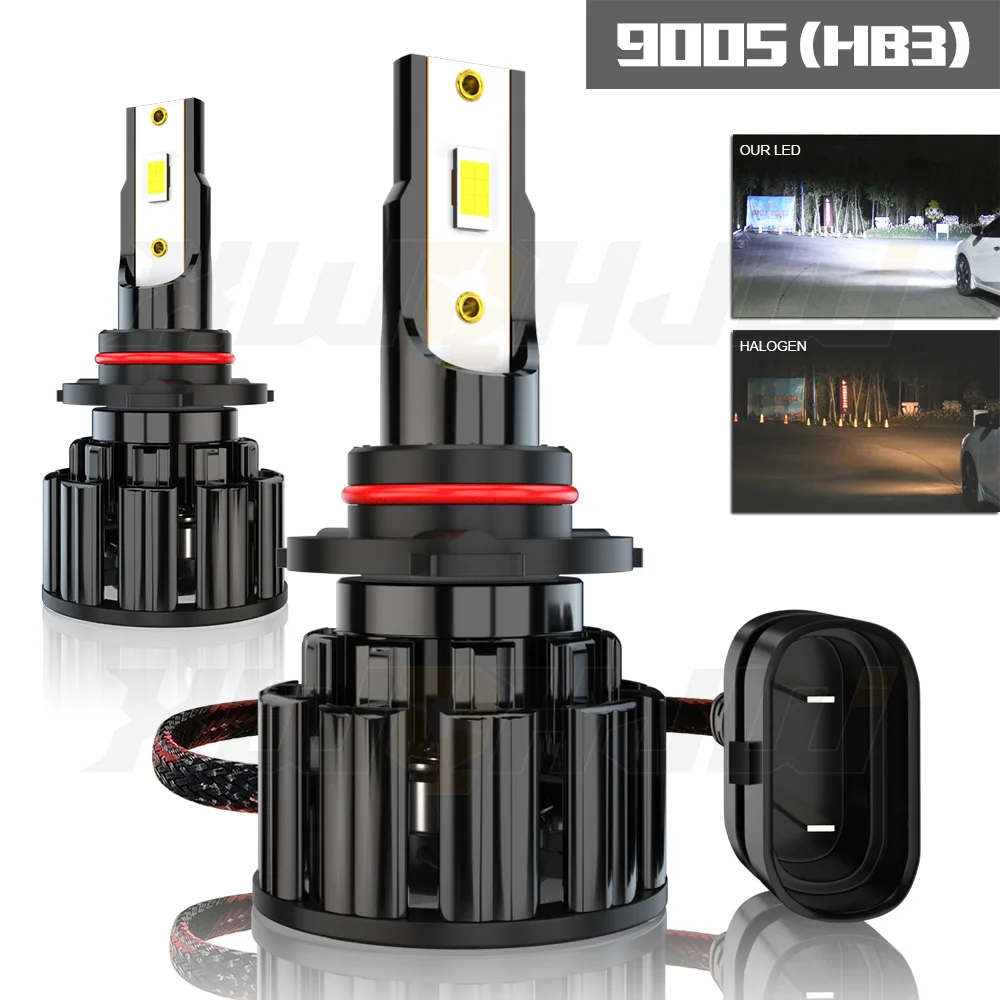 

XWQHJW 2PCS Car lights Z3-9005 Super Bright LED Headlights High Low Beam Fog Light Bulb White Minisize Car accsesories