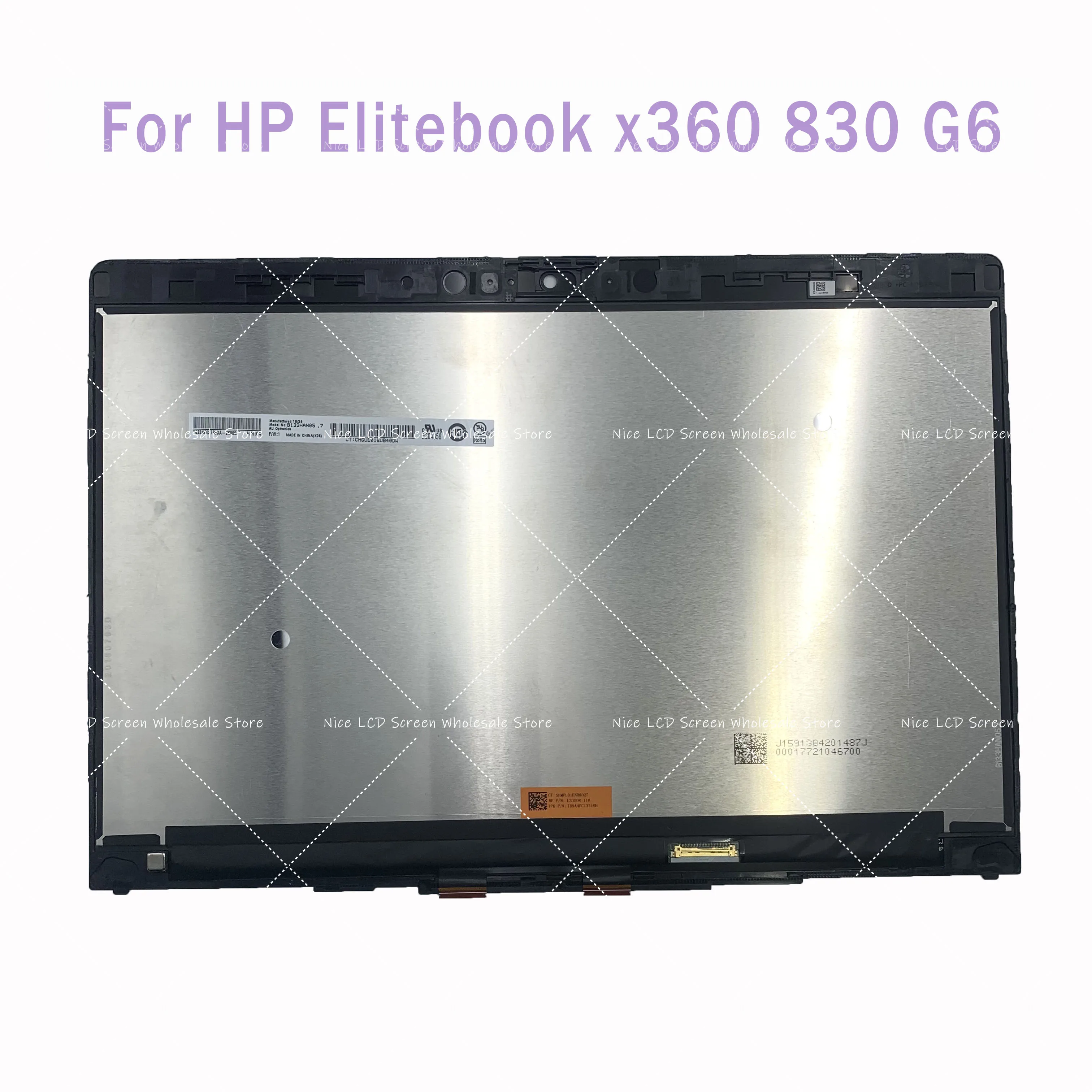 fqparts Écran De Remplacement Écran LCD pour Ordinateur Portable pour HP EliteBook 830 G6 avec écran Tactile 13.3 inch 30 Pins 1920 * 1080