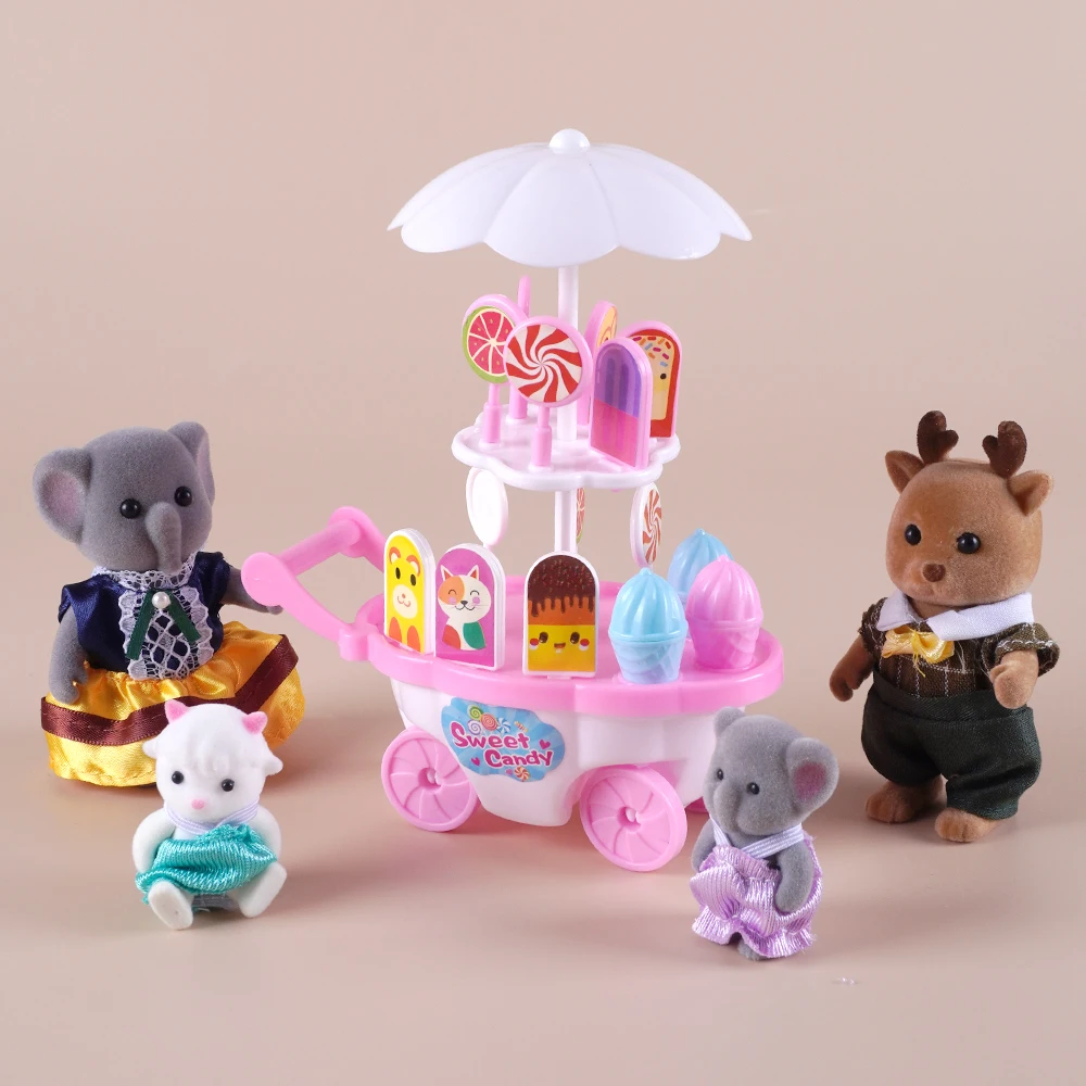 1:12 Dollhouse Ice Cream Truck Baby Bed Simulation Miniature Scene Display Dessert Car Bunk Bed Bathroom Kitchen Toy For Girl 5