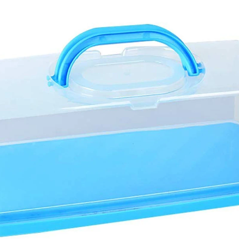 Bread Storage Box Portable Plastic 13Inch for Loaf Cake