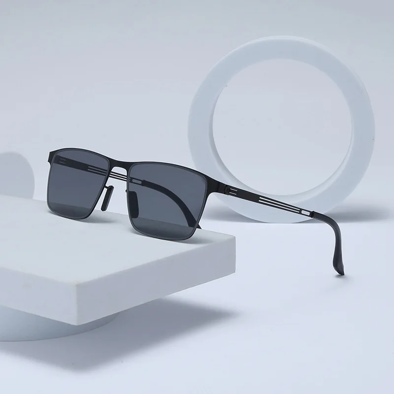 

New Men Metal Square Frame Sunglasses Fashion Vintage UV Protection Sun Glasses Night Mirror For Men Driving UV400 Oculos De Sol