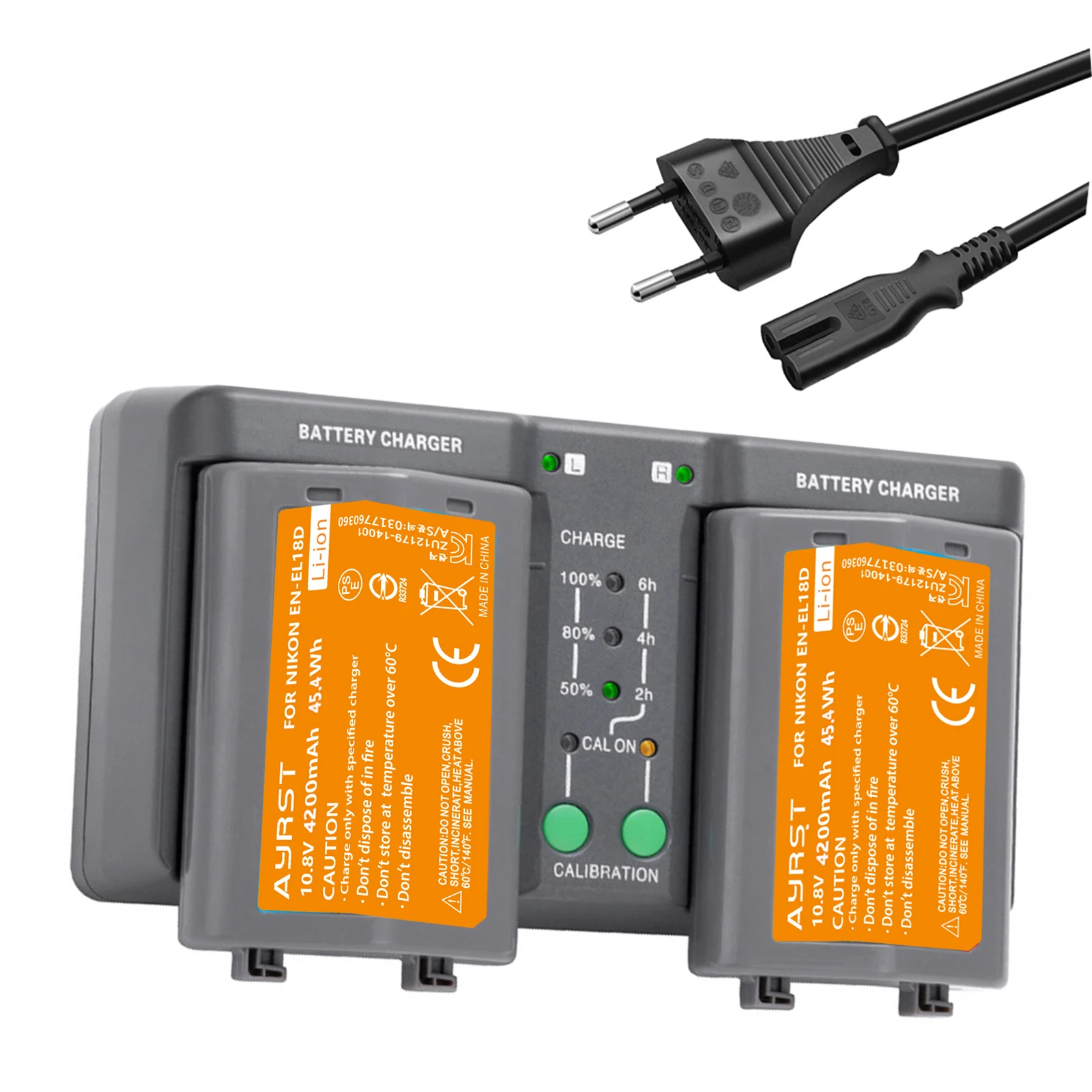 2 Pz En-El18D Enel18D El18D Batteria + Doppio Caricatore Per Nikon Z9 D6 D5 D4 D4S Fotocamera Per Nikon D800 D850 D500 Battery Grip