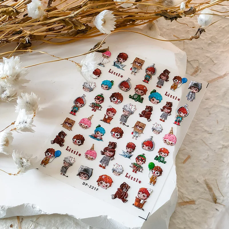 

[Meow.Sensei] Three-Dimensional Thin Tough Relief Nail Stickers Thin Transparent Nail Sticker Nail Jewelry Dp Series