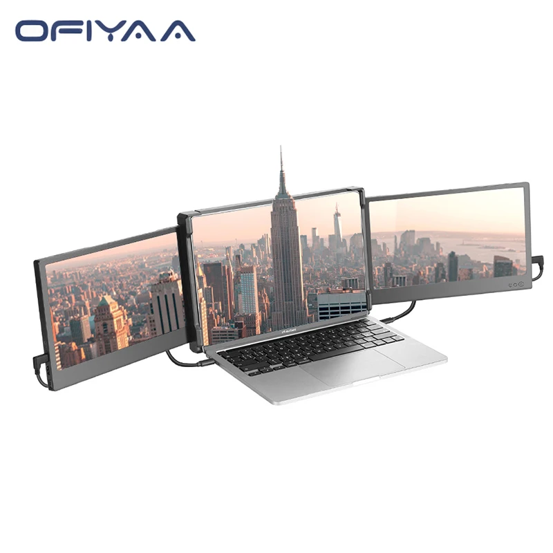  OFIYAA P2 Pro - Monitor triple portátil para portátil