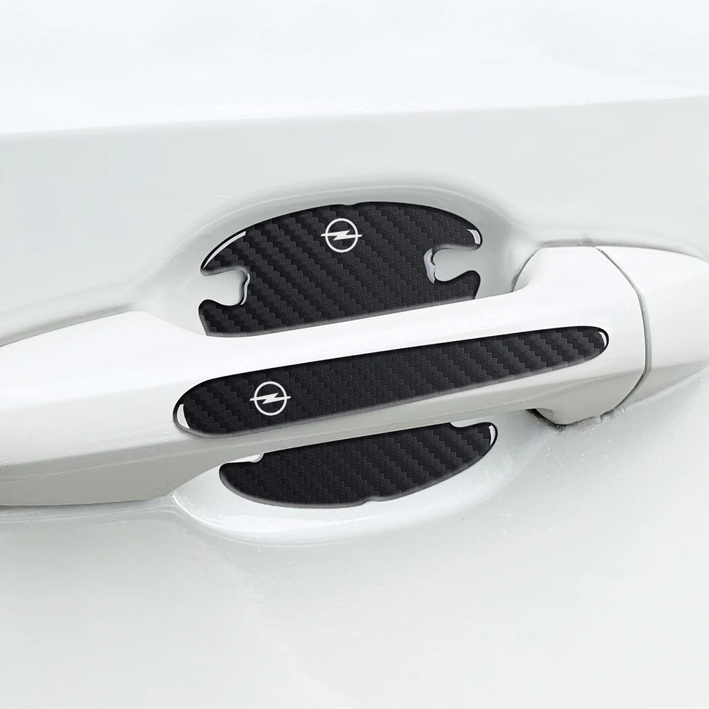 8 Pcs Car Door Bowls Handle Protective Sticker Auto Accessories For Opel Astra H J G K Insignia Corsa C D Vectra C B Meriva a door handle sticker car sticker protector