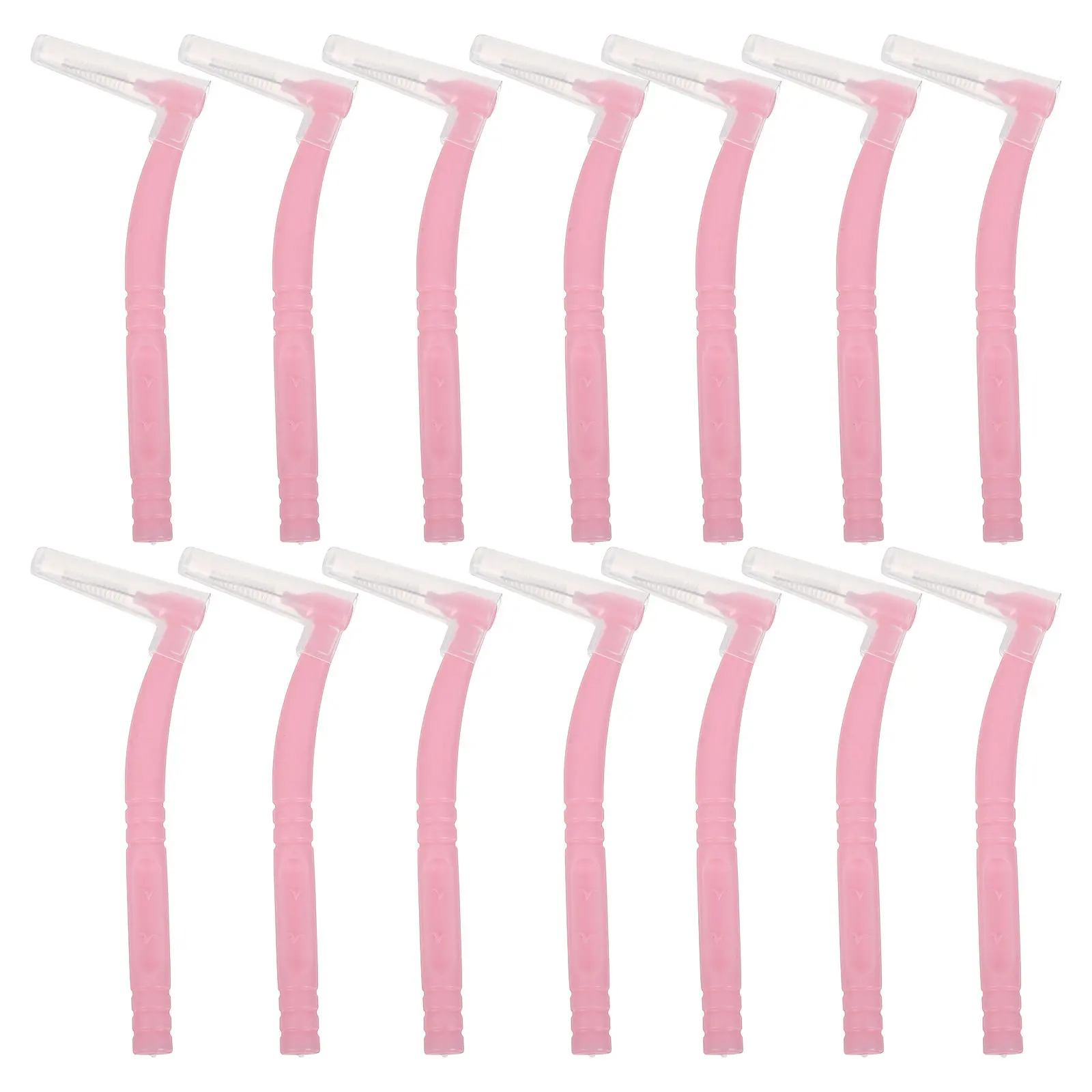 30Pcs L자형 치간 브러쉬 교정기용 부드러운 실리콘 치간 칫솔, 휴대용