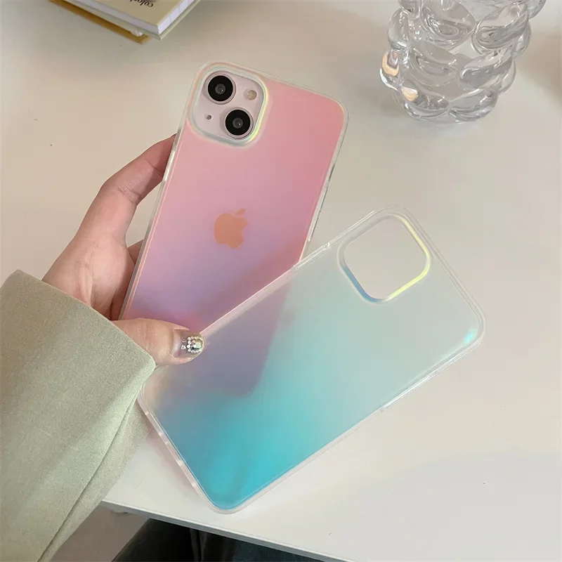 Premium Matte Aurora Gradient Color-Changing Shockproof Case