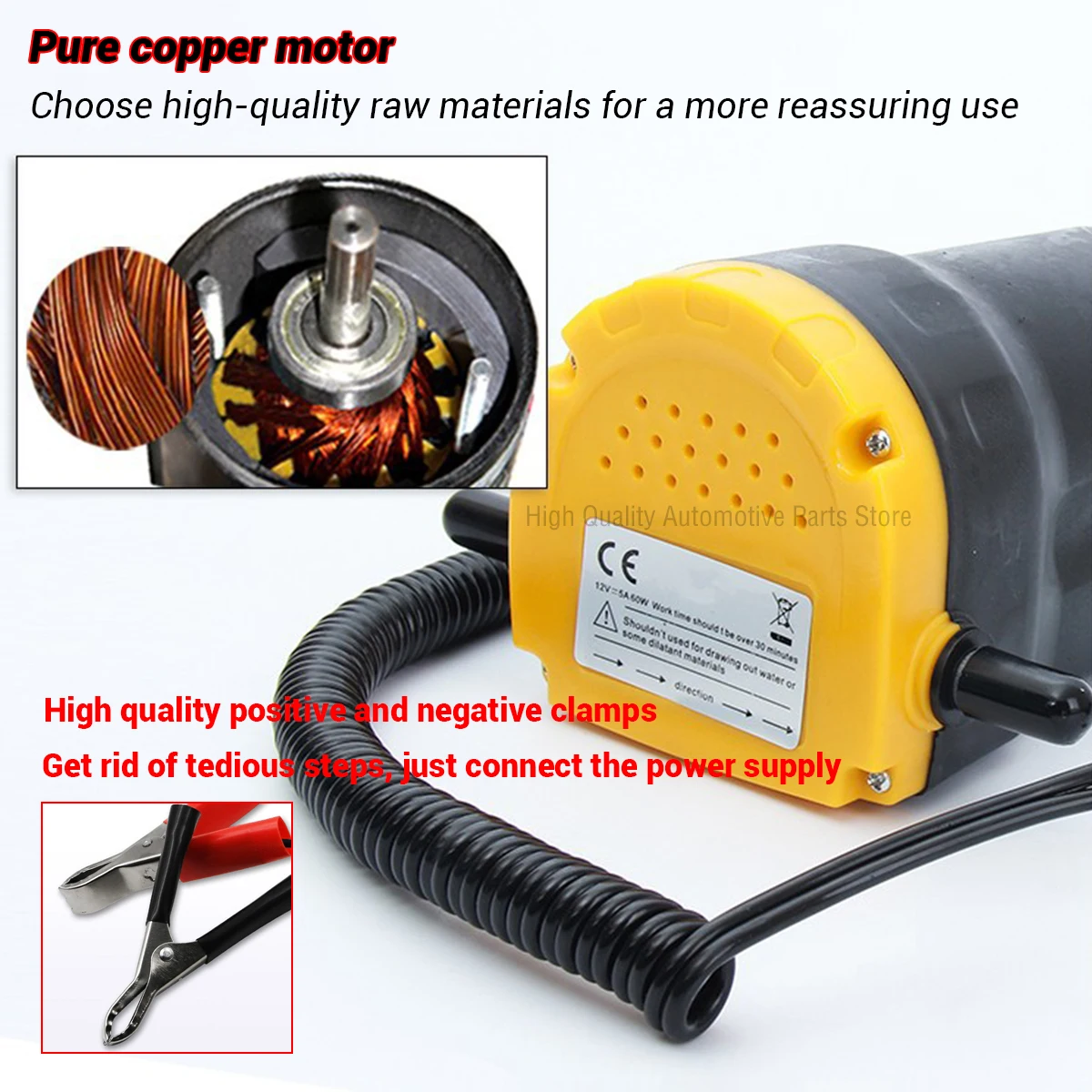 Fuel Pump Oil Pump Liquid Transfer Pump Oil Extractor Pump Fuel Transfer Pump Fluid Extractor Oil Extractor Car Engine Oil Pump 12V Electric Diesel Fluid Sump Extractor Scavenge 60W
