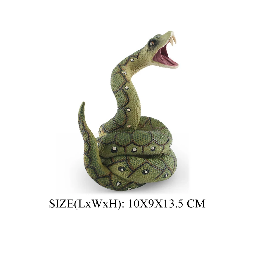 Realistische Wild Cobra Klapperschlange Python Cobra Schlange Boa Constrictor Coralsnake Wild Life Tiermodell Figuren Party Favor Dekor – Detail 10