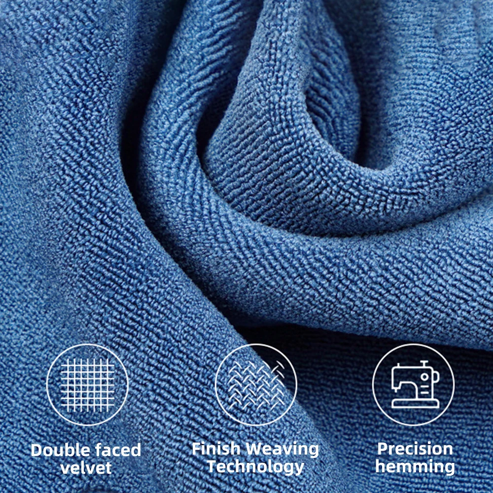 Microfiber Cleaning Towel Thicken Double-sided Drying Cloth For Car Care Household Window Bathroom Cleaning Rags 30/40/60/75cm