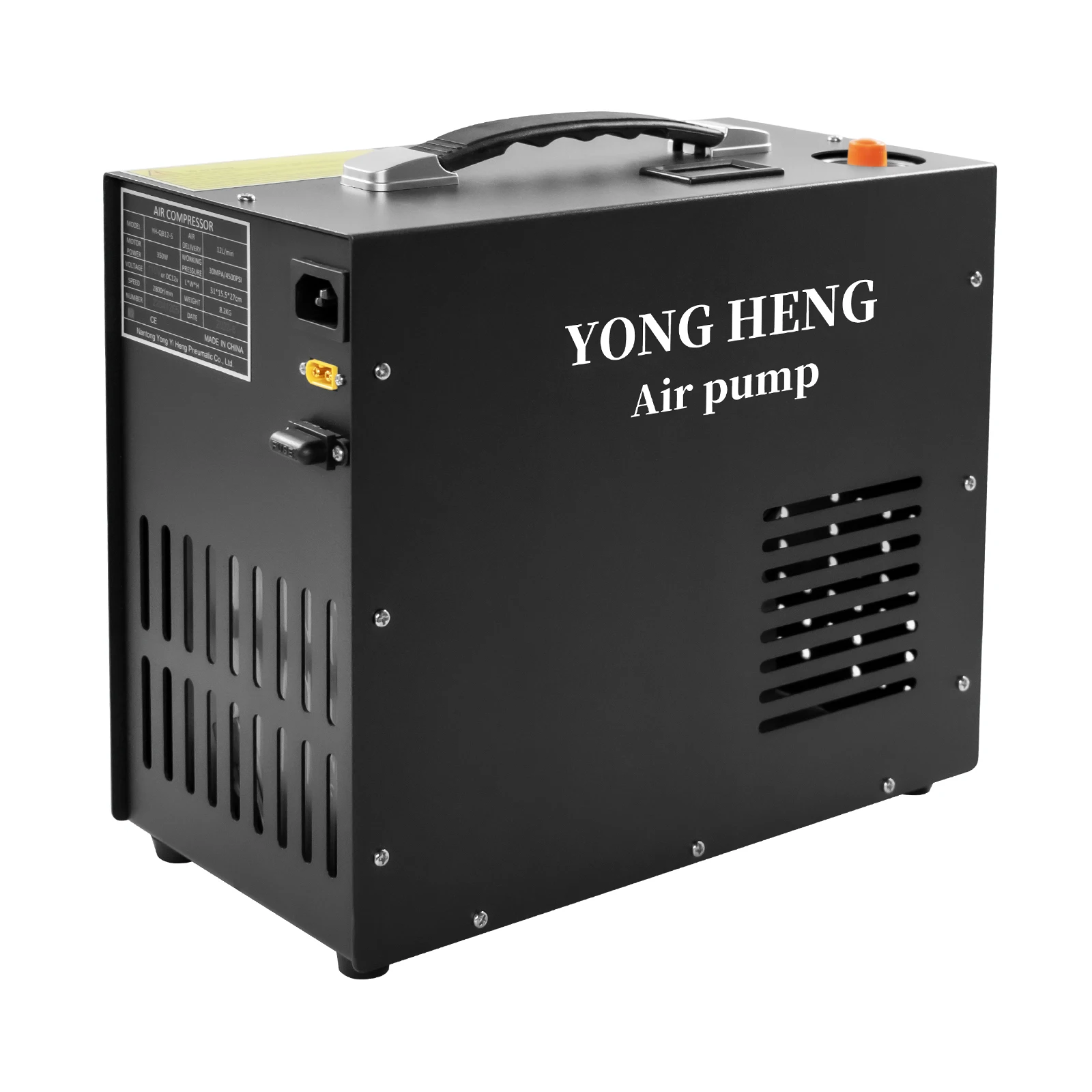 YONGHENG 4500Psi 300Bar 12V PCP 공기 압축기 고압 압축기 자동 정지 내장 12V 전원 어댑터 다이빙 PCP 소총