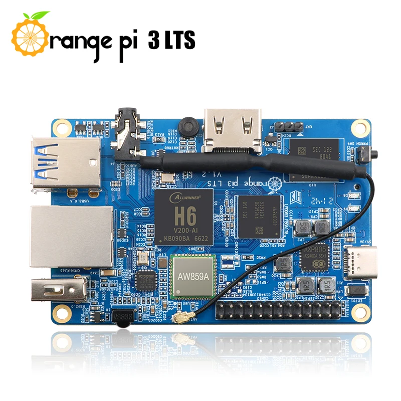 Orange Pi 3 LTS ̽   H6 2G RAM 8G EMMC  ҽ  ǻ, ȵ̵ 9.0   OS 