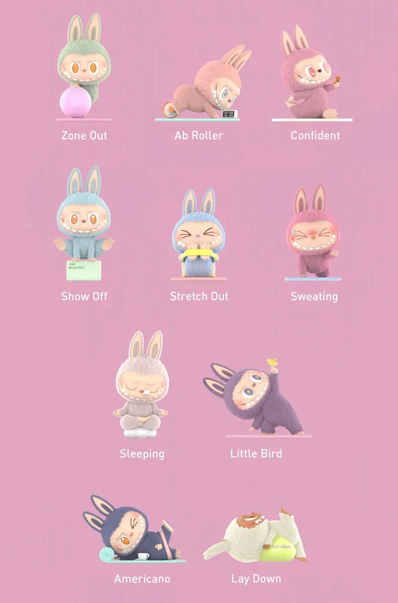 THE MONSTERS Lazy Yoga ラブブ ヨガ 6点 Amazon.co.jp: POP MART