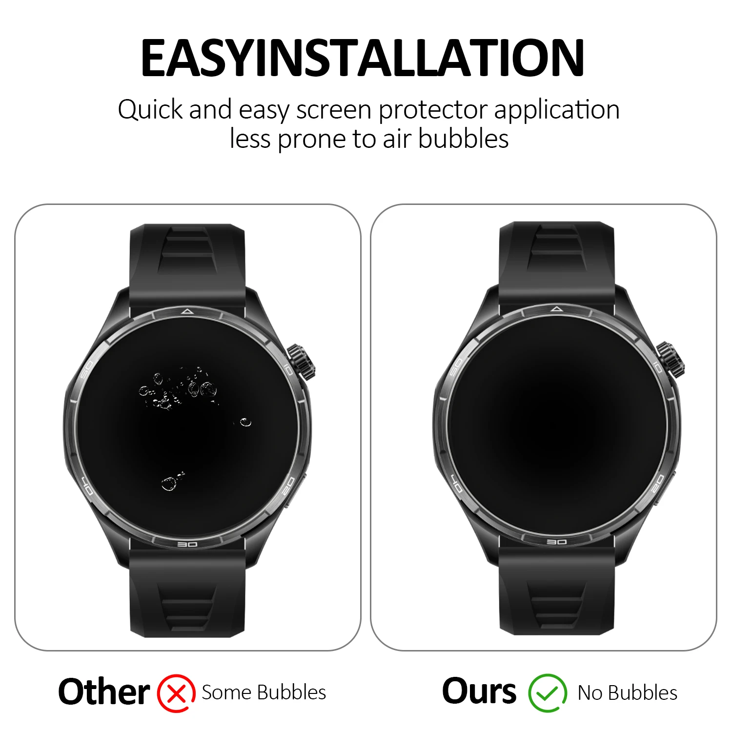 Ultra-HD Scratch Proof Protective Guard for Watch - 3D Curved Screen Soft PMMA Film & Hydrogel Full Coverage