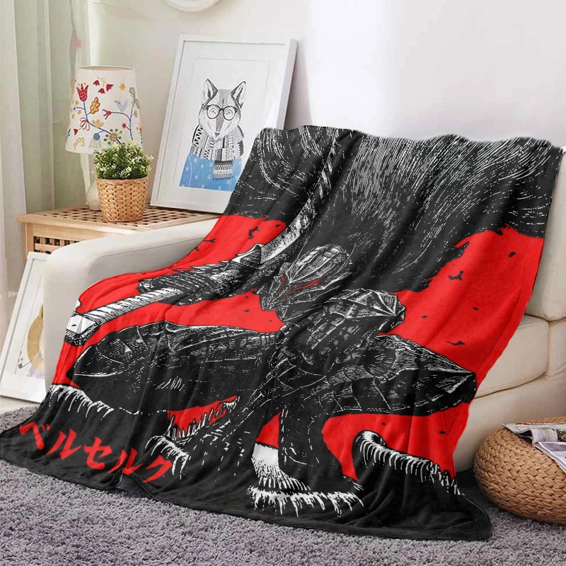 130x150cm Berserk Sacrifice  Manga Blanket Velvet Printed Breathable Super Warm Throw Blankets for Bedding Car Bedding 3