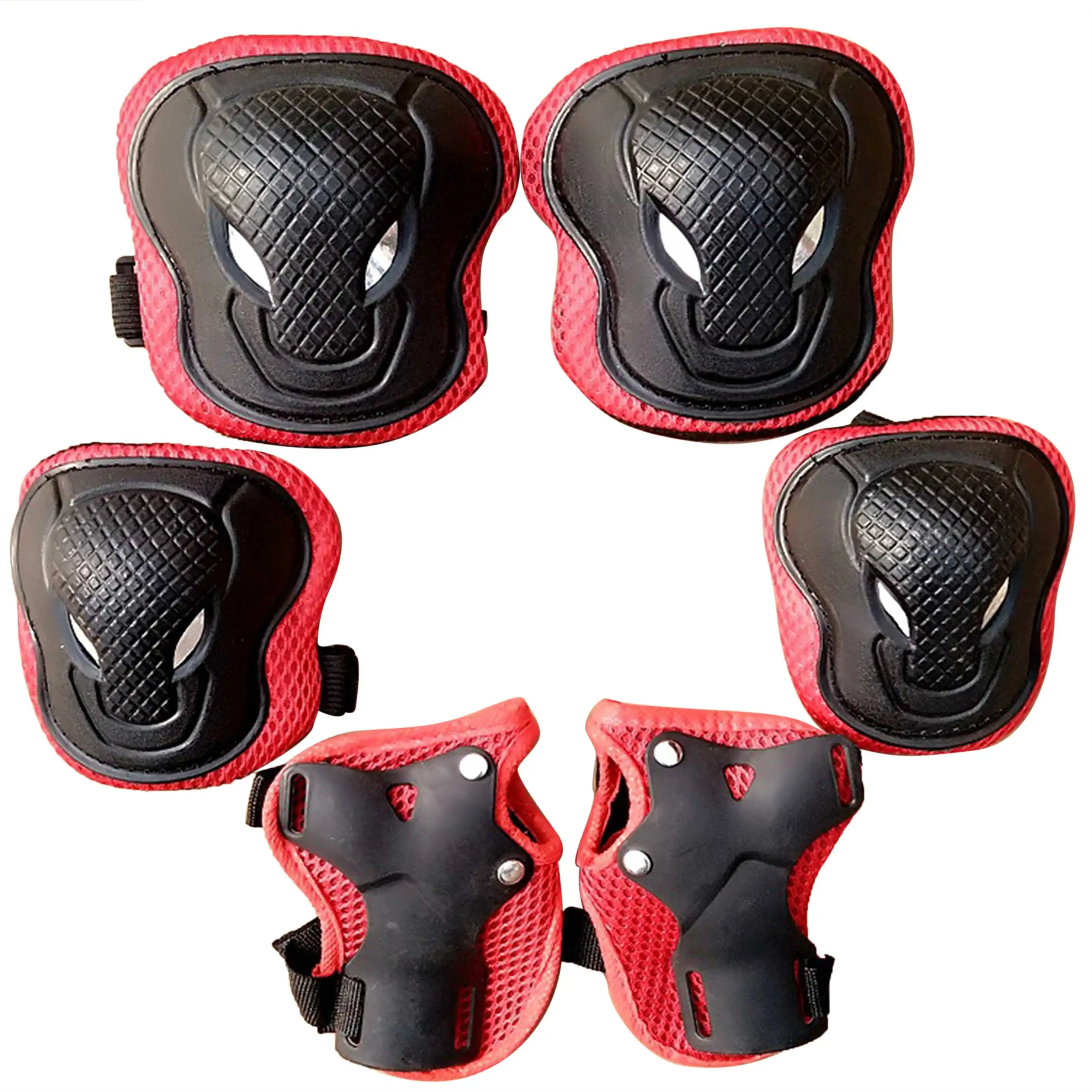 6pcs Safety Cycling Unisex Wrist Guard Roller Skating For Kids Sponge