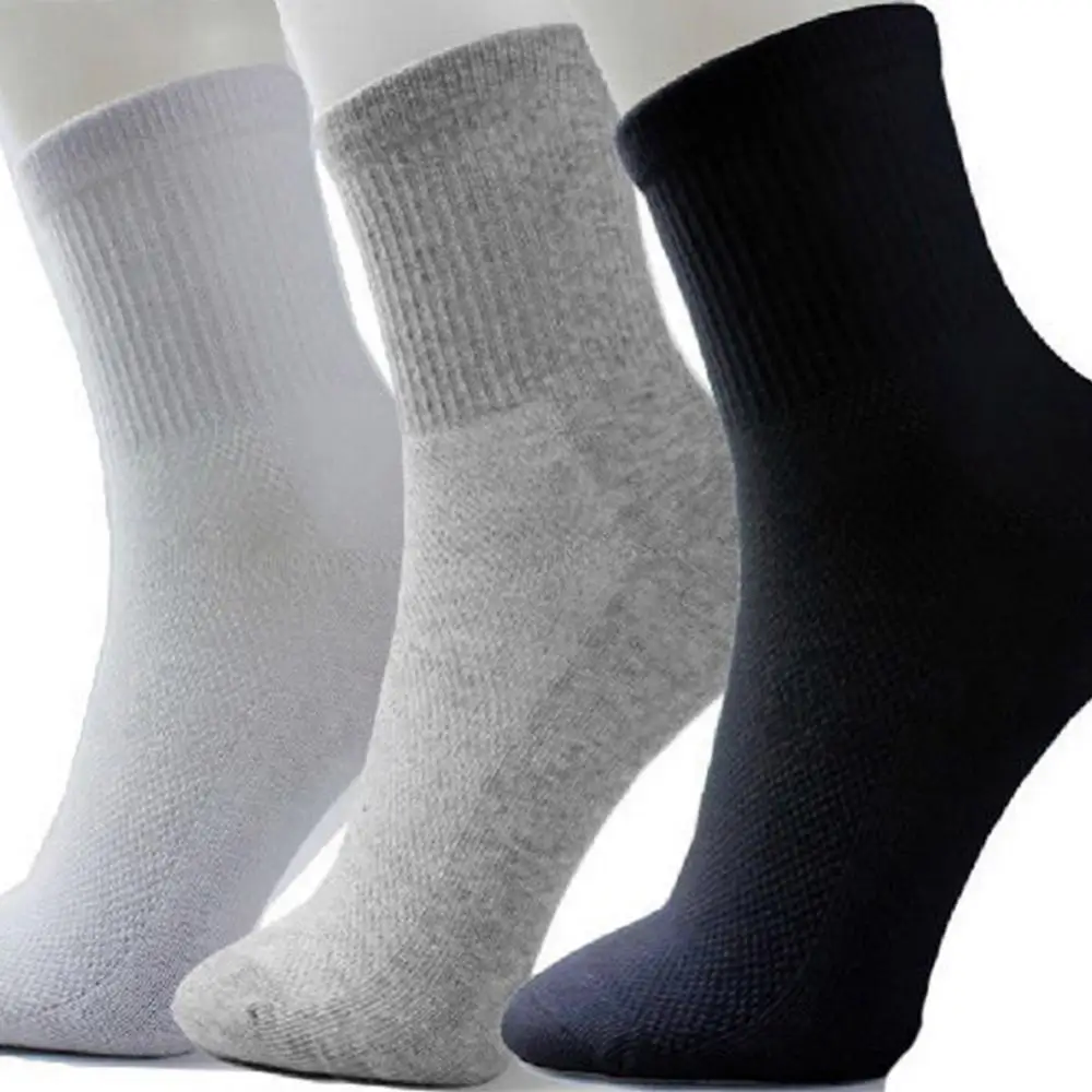 Middle Tube Socks for Men Summer Mesh Soft Cotton Blend Socks Athletic
