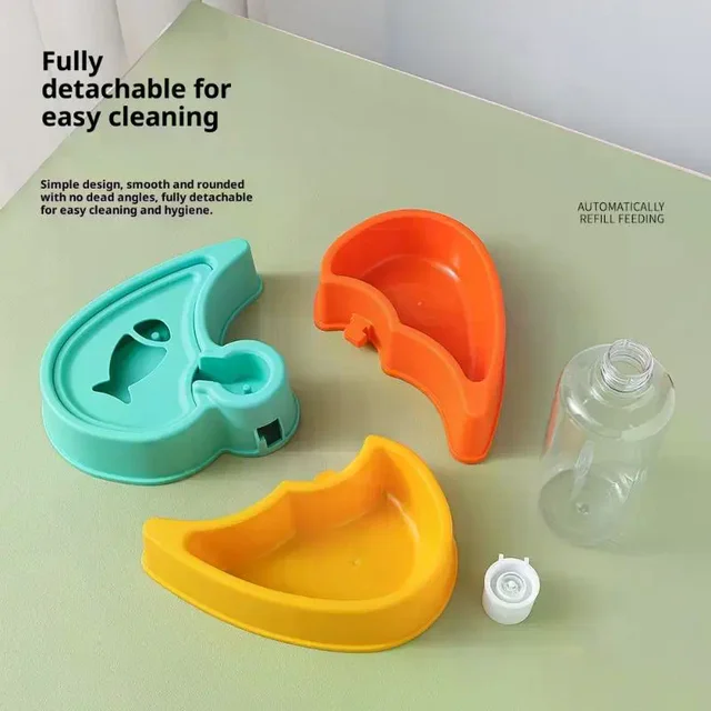 3in1 Pet Feeder Drinking Device Cat Bowl Dry Wet Separation Prevent Tipping Over Cat Dog Water Feeder Pet Kitten Puppy Supplies 3