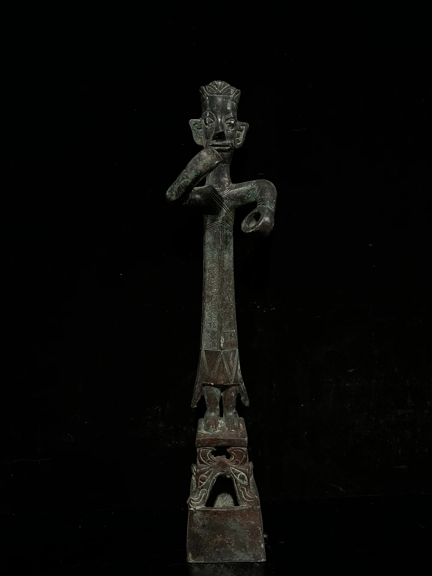 

Статуя Бога птицы Sanxingdui, 35 см, древняя китайская Бронзовая посуда, Династия