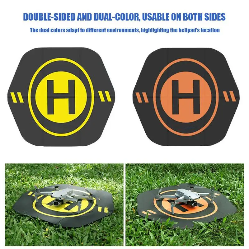 Tapis d'atterrissage pliable double face 55 cm pour DJI Mavic 4 Pro/FLIP/NEO plié avec poignée de transport