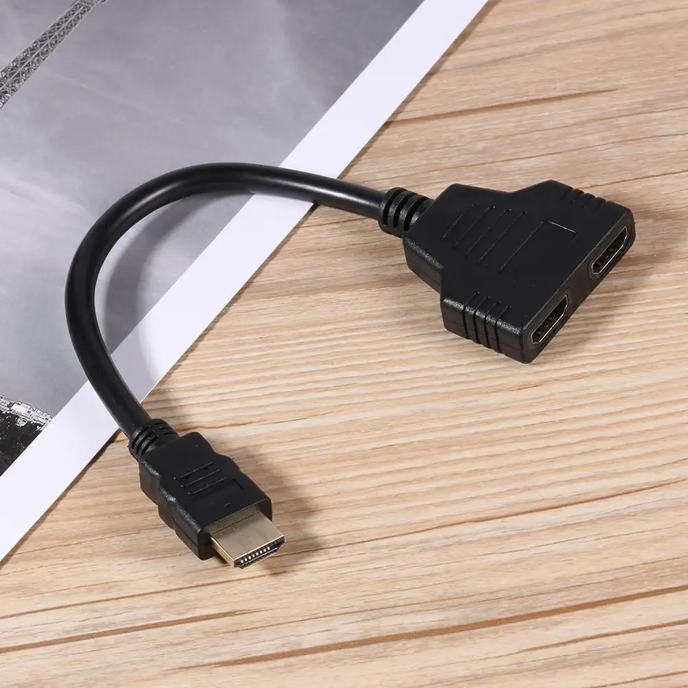 2/1PCS HDMI й Ǯ HD 1080P  HDMI ġ ó 1X2  1 2 ƿ ̺  ȯ HDTV DVD PS3 x ڽ