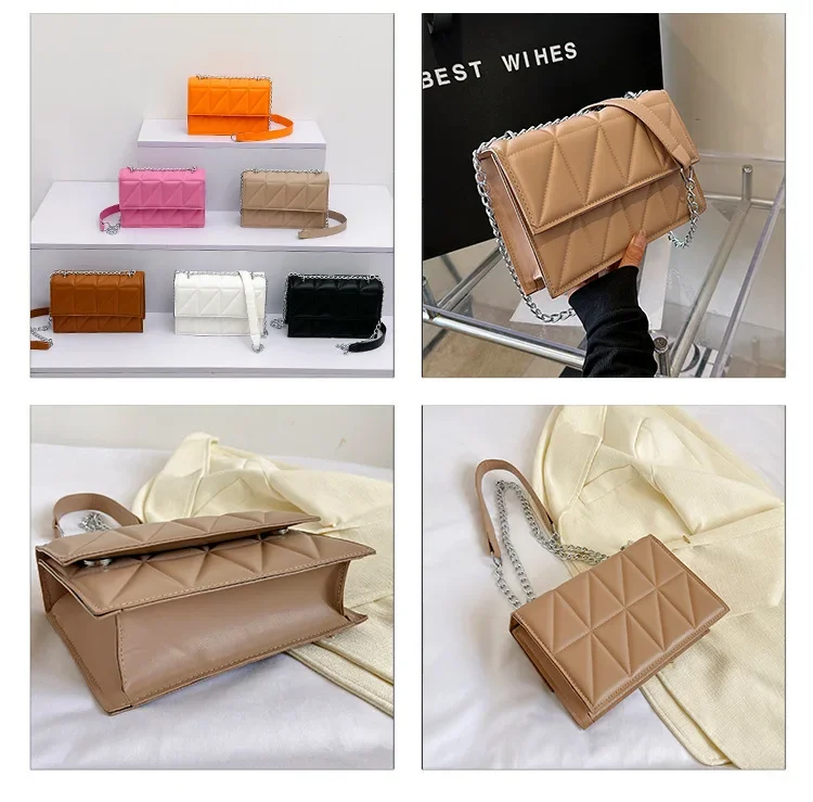 Trendige Diamant-Umhängetasche mit Schulterriemen