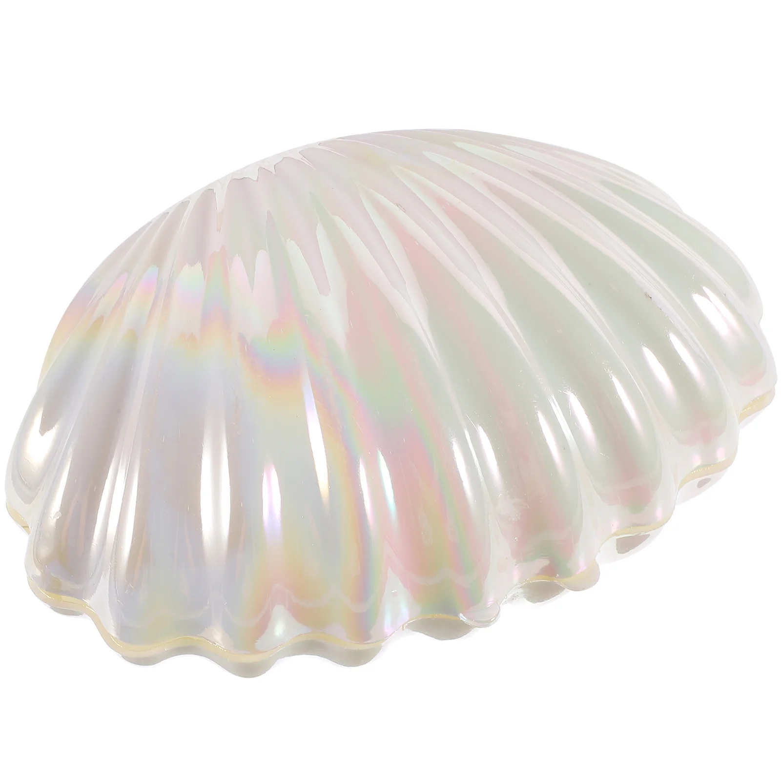 

Gift Boxes for Presents Pearlescent Shell Outfit Candy Holder Container Plastic Seashell White Dish Containers Party