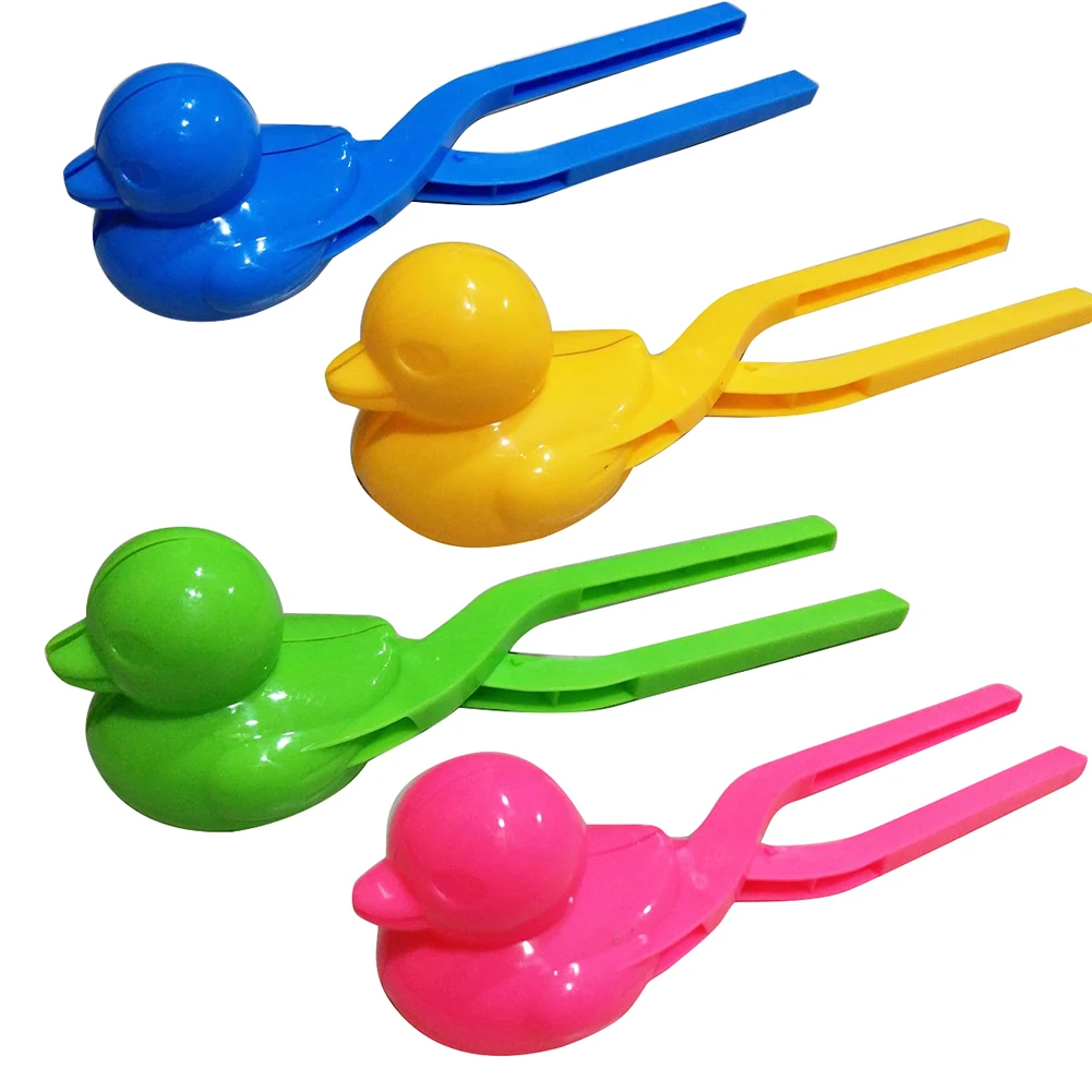 Snowball Maker Clip for Kids Adult Heart Snowflake Duck Shape Clip Tongs Outdoor Sand Snow Ball Mold Toys Fight Sports Toys snowball maker