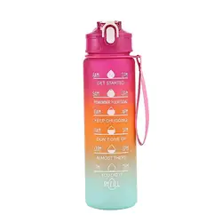 Time-Tracking Leak-Proof Sports Water Bottle with Locking Flip Cover (Style B)