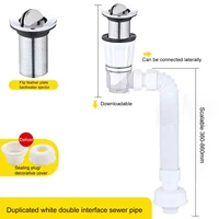 1Pcs Kitchen Sink Drain Pipe Accessories Flexible Stretchable Deodorant Strainer Pipeline Washbasin Anti Blockage Set 2