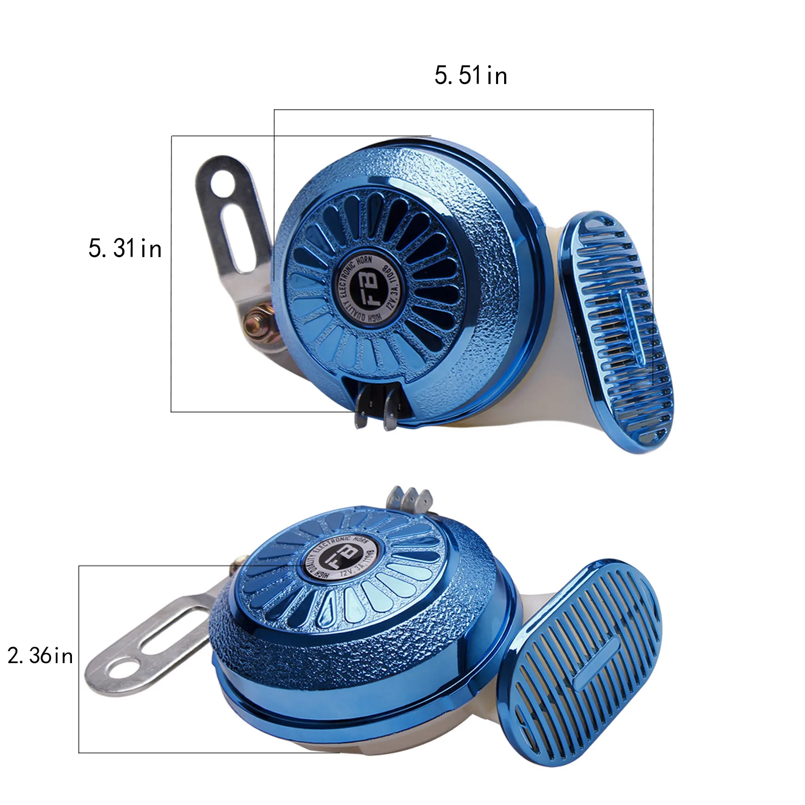 Snail Air Horn 12V Super Loud Three Tone Waterproof Electric 2Pcs/Kit For Truck Motorcycle Auto Accessory