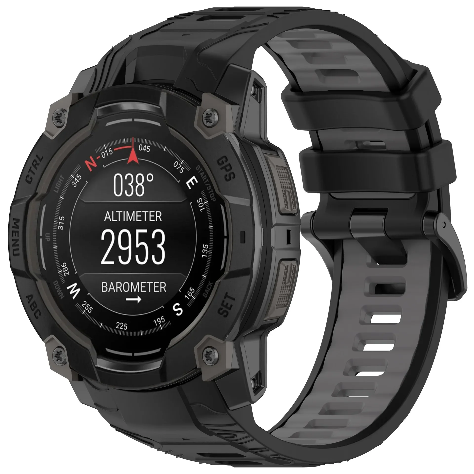 Silicone Two-Tone Soft Breathable Lightweight Watch Strap