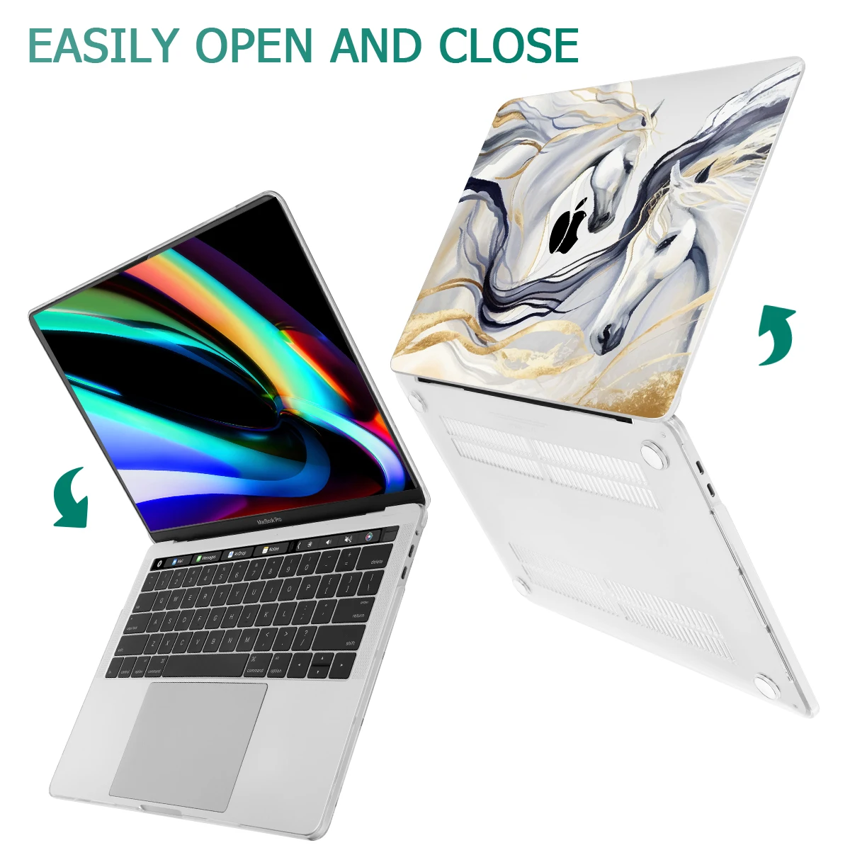 Estojo Rígido de Cavalo Galopante para Macbook Pro m2 m1 A2338 A2251 Air 13 A2681 Air 15 A2941 m2 Pro 14 16 133 2023 2023 - Imagem 5