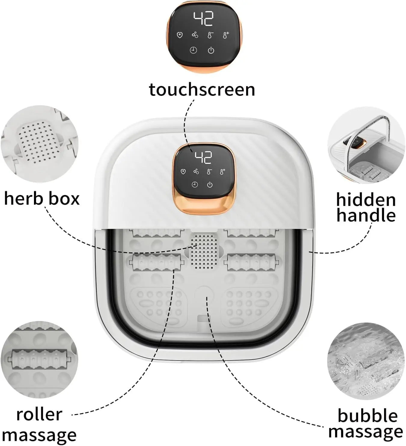 Foldable Foot Spa Massager with Smart Temperature Control 2