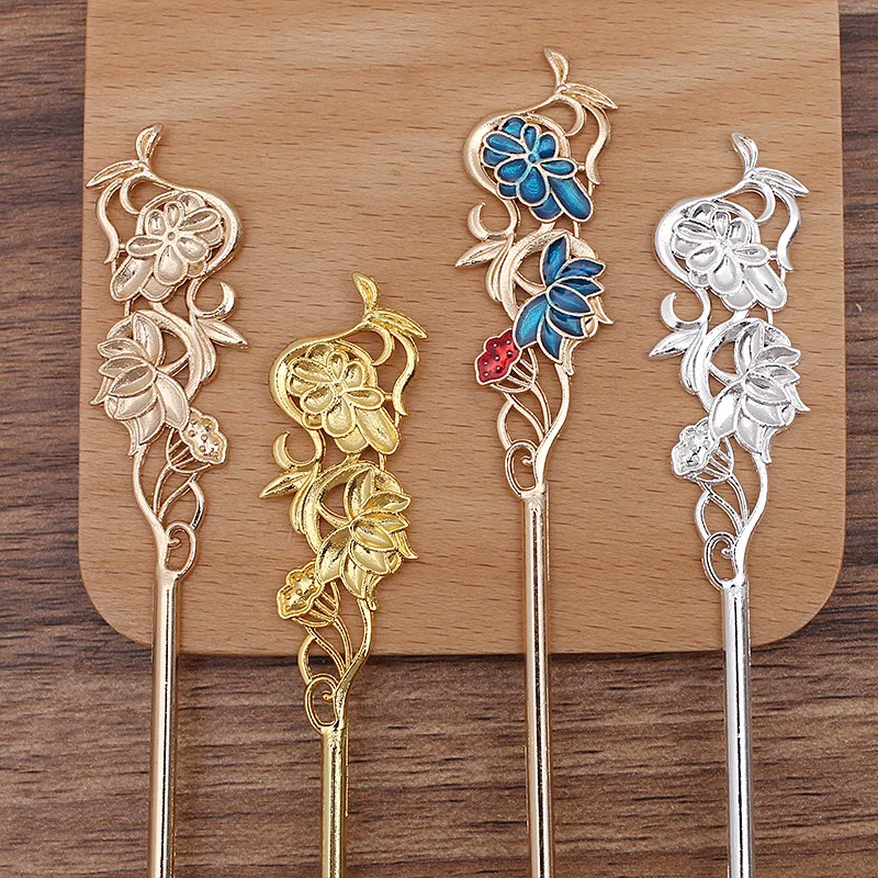 20 Pieces/Set 30x140mm Ancient Chinese Metal Hair Sticks Hairpins