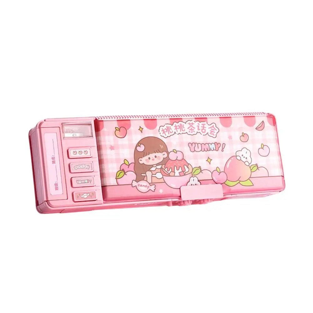 Multi-functional Pencil Case Smart Password Lock Primary Students Capacity Double-layer High-tech Large Pencil Case School V9N5