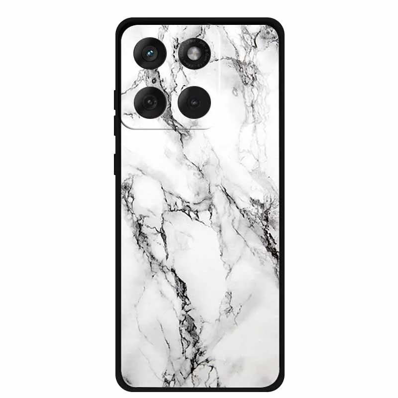 Luxury Iridescent Flower Marble Aesthetic Silicone Case - Soft Ultra-Thin Design