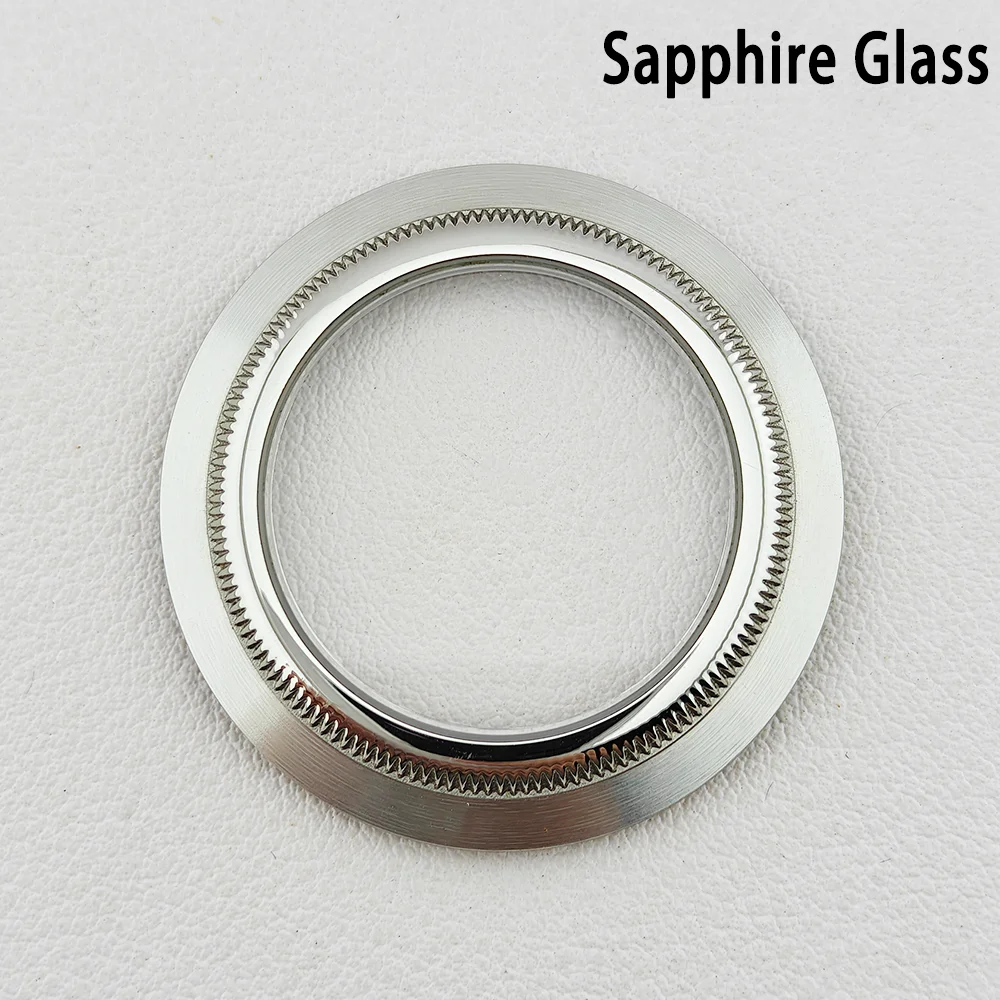 Transparent Sapphire Glass Case Back Cover, 316L Stainless Steel, 30.7 x 35.3mm