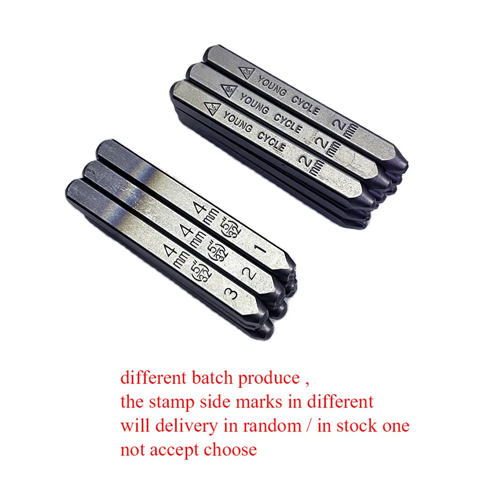 RCIDOS YC Steel stamp 1/1.5/2/2.5/3/4mm Numbers Stanard Font steel punch stamps Numbers(0-8) 9pcs/Box metal stamping tool