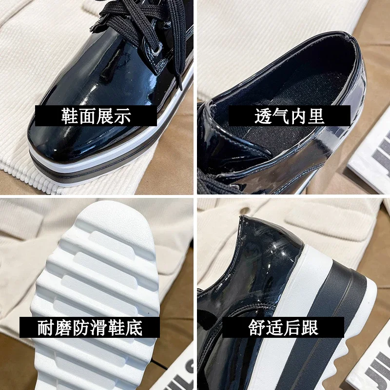 Women flats shoes spring moccasin Fashion creepers shoes lady loafers