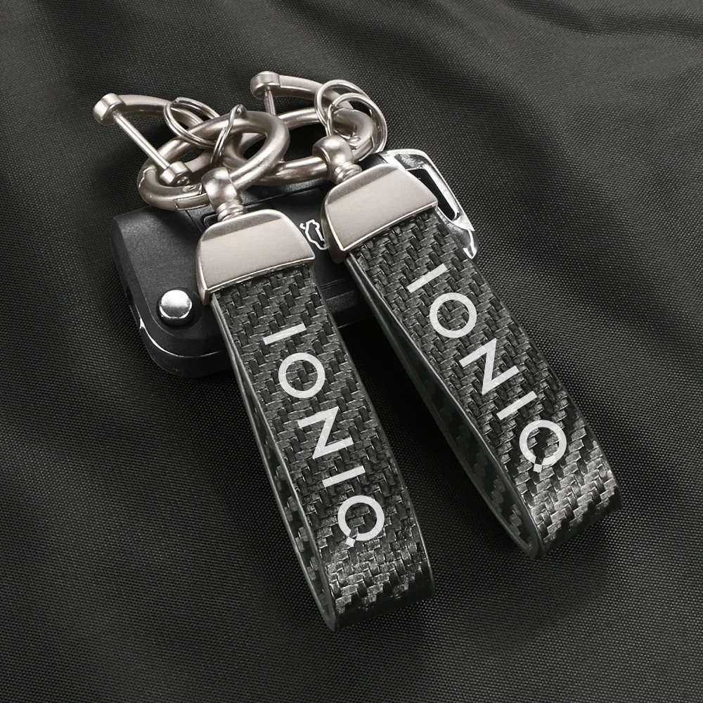 Carbon Fiber Pattern Auto Key Holder & Keychain Creative Styling Accessories