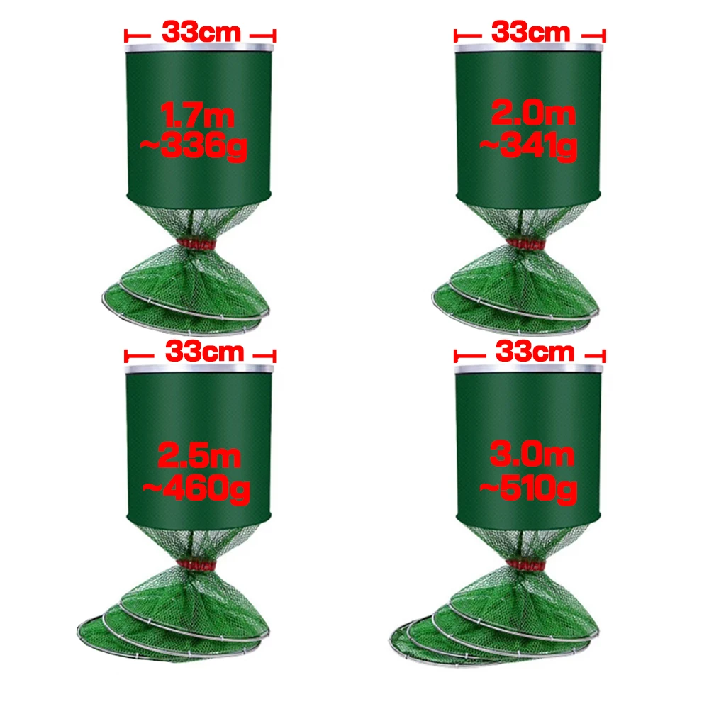 Fishing Landing Net 50kg Load Stainless Steel Collapsible Fish Basket Dip Nets for Keeping Fish Alive in Water Large Storage Fyke Nets,fishing landing net,fishing net