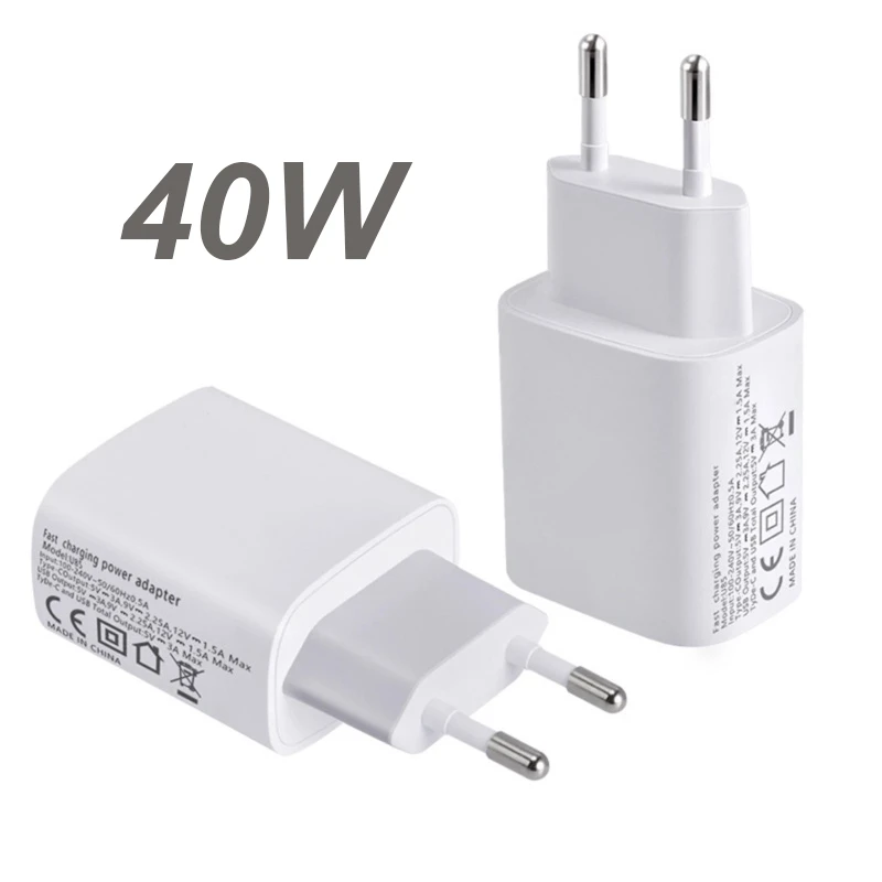20W PD Mobile Phone Charger USB PD Fast Charging EUUS Plug Dual Port PD Type C PD20W Flash Charge for ipone 13 pro xiaomi 12